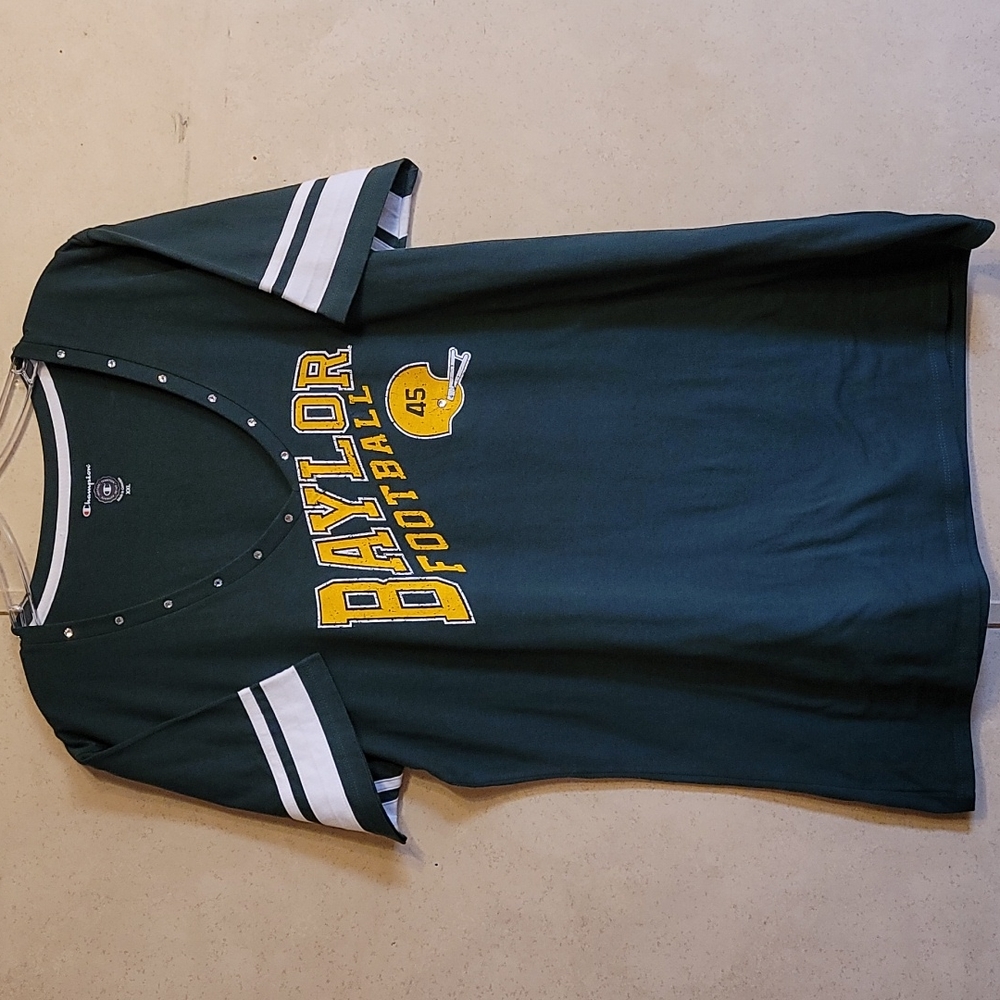 NWOT Women's BAYLOR FOOTBALL Blingy T-Shirt Size 2X